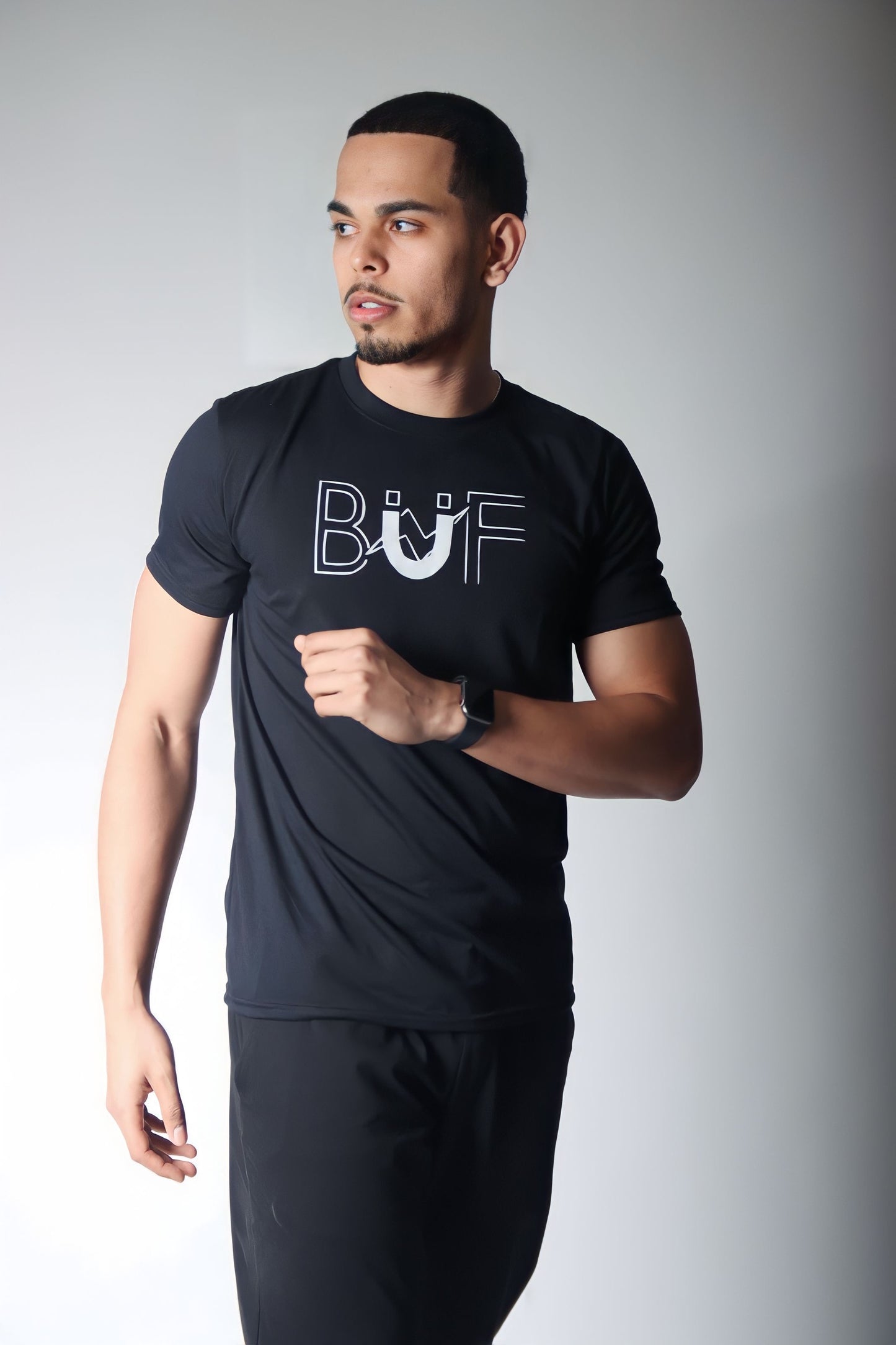Unisex Black/White Performance T-Shirt