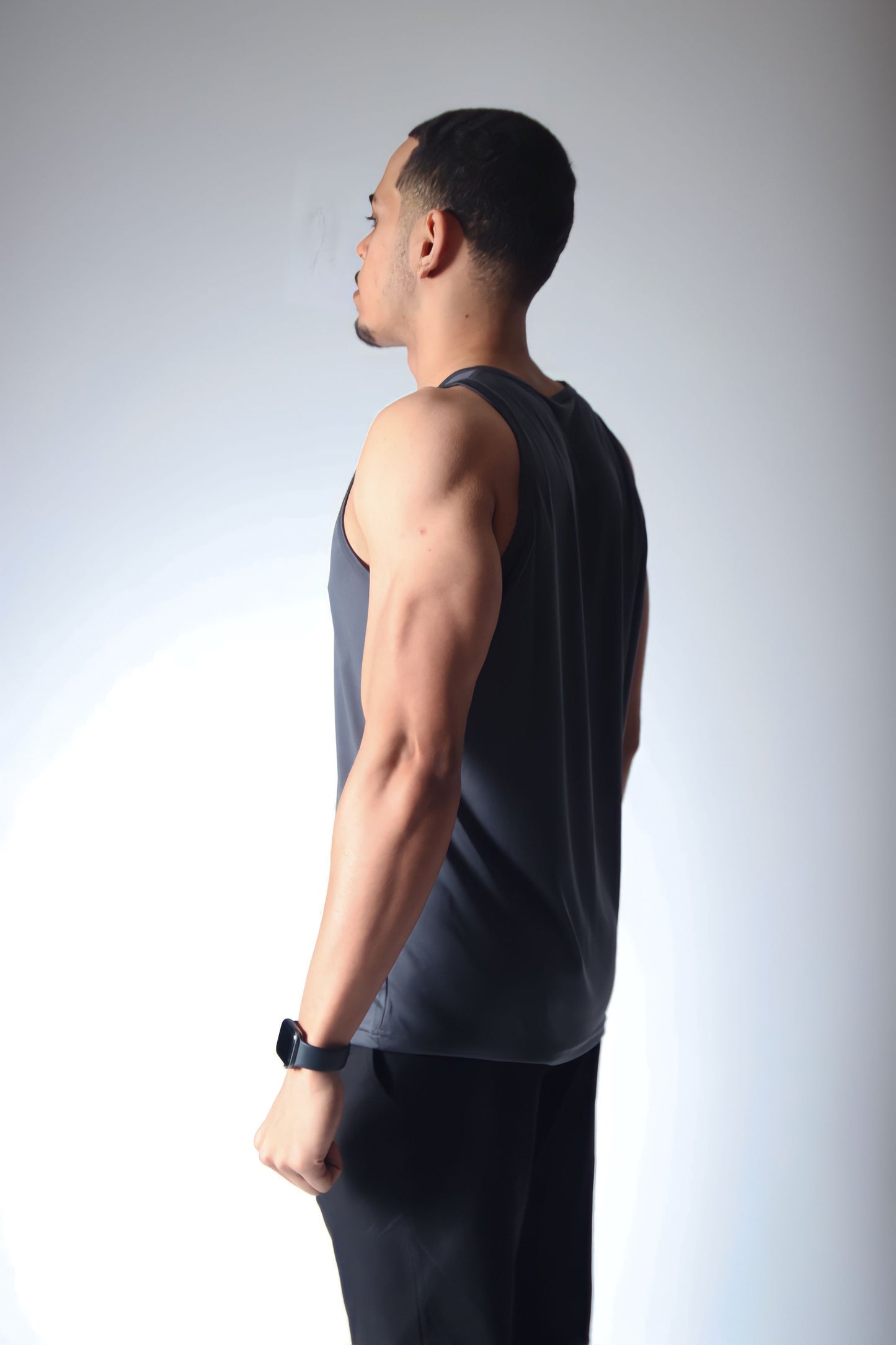 Men’s Grey/White Performance Tank Top