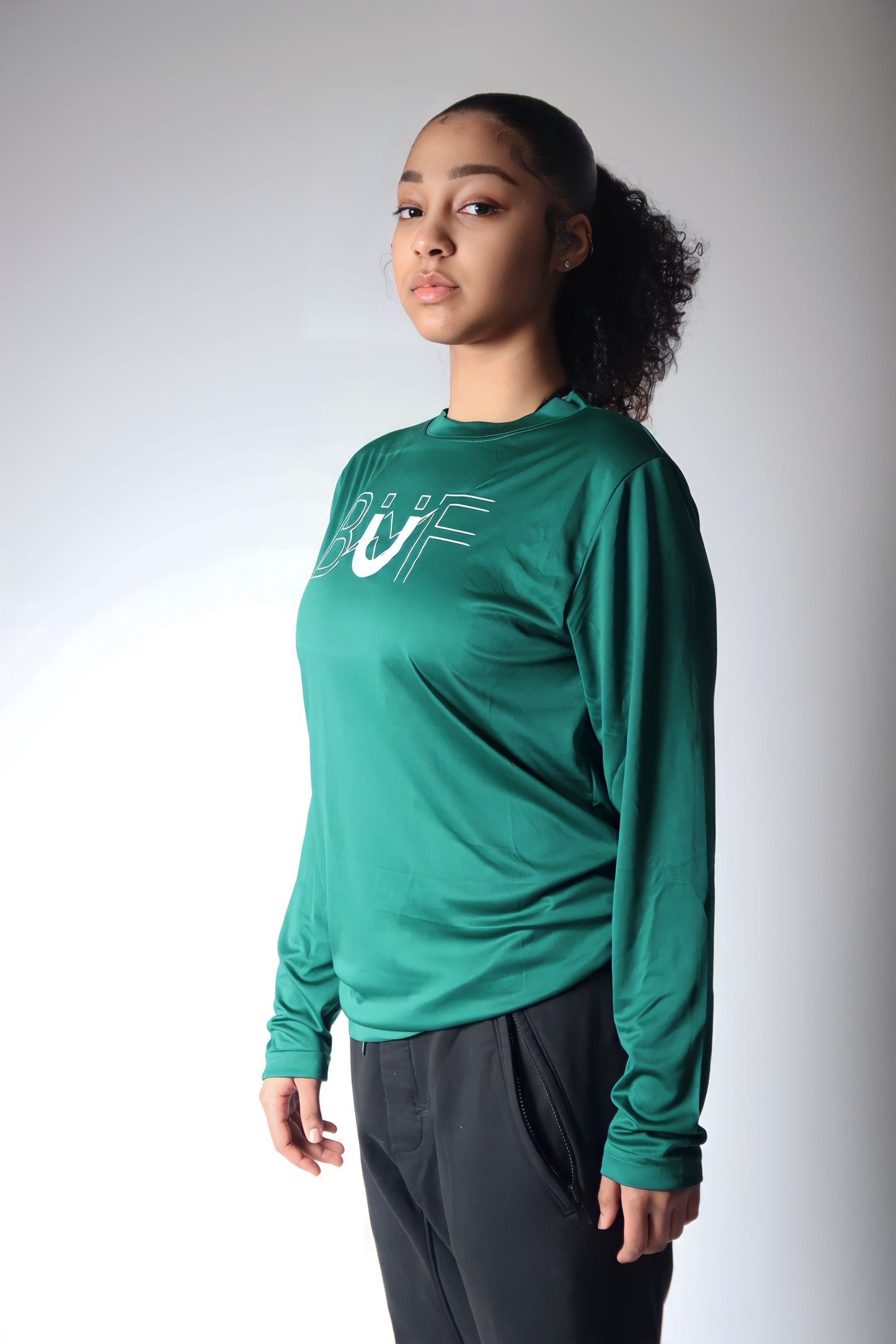 Unisex Forest Green/White Performance Long-Sleeve T-Shirt