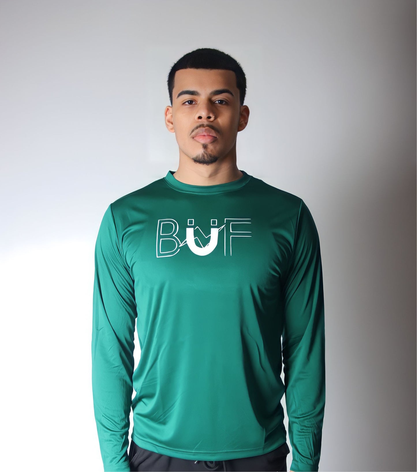Unisex Forest Green/White Performance Long-Sleeve T-Shirt