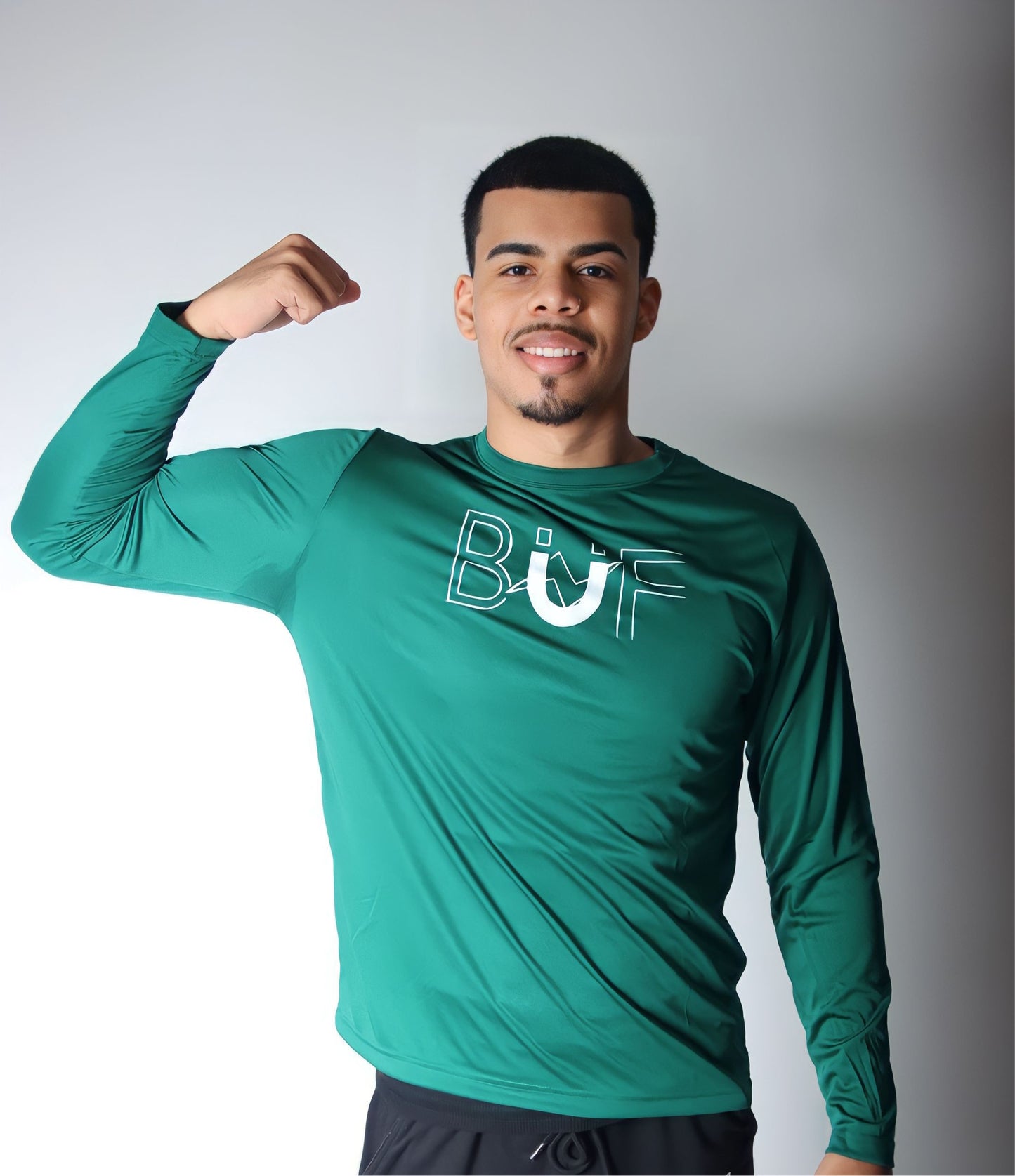 Unisex Forest Green/White Performance Long-Sleeve T-Shirt