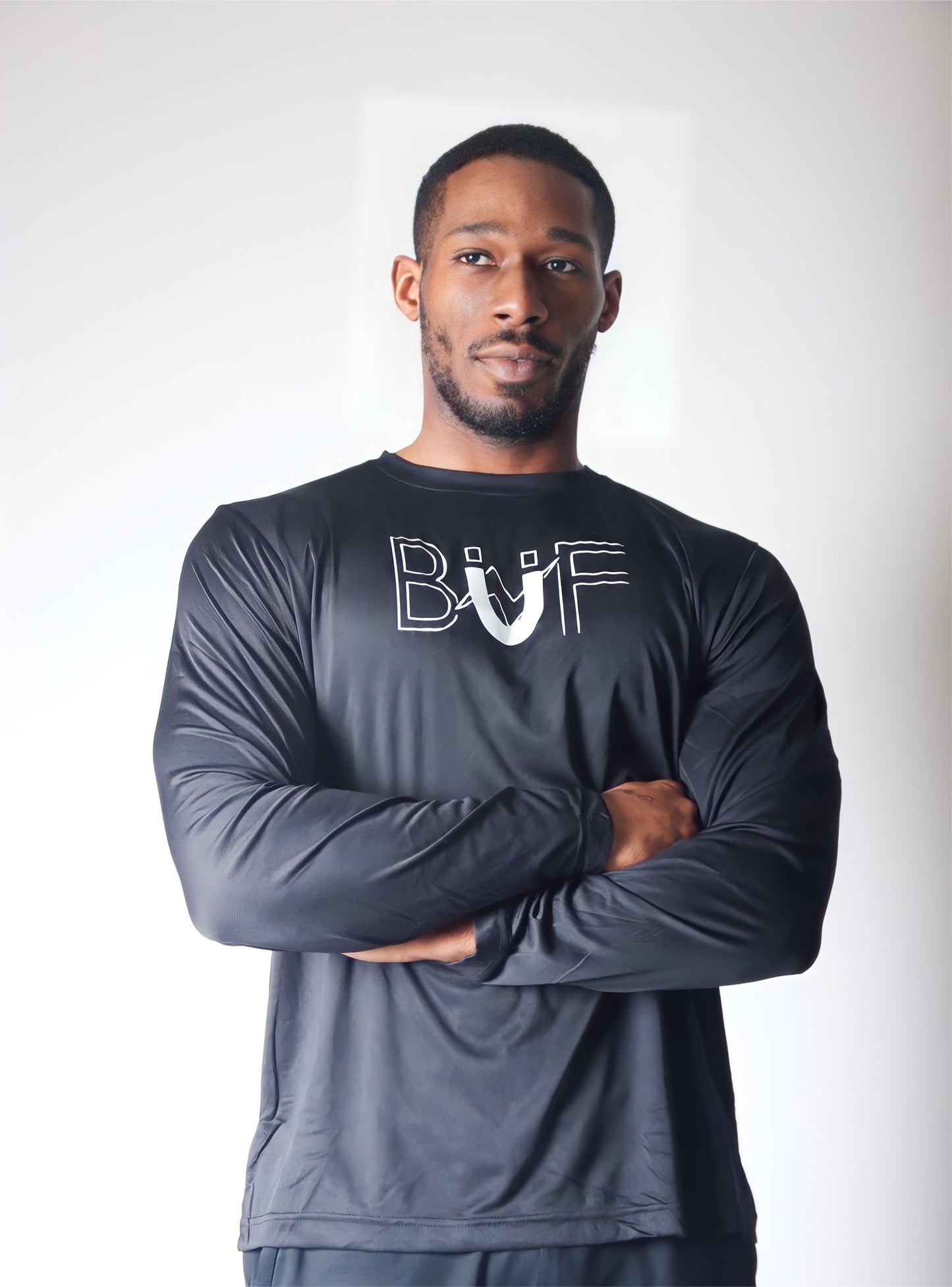 Unisex Black/White Performance Long-Sleeve T-Shirt