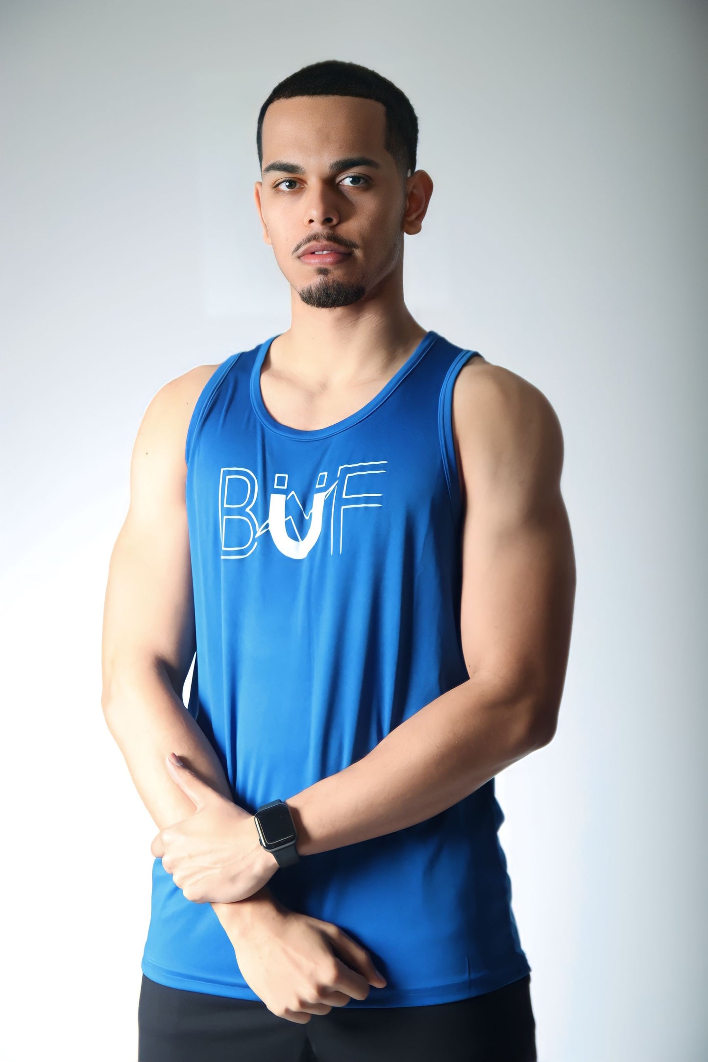 Men’s Royal Blue/White Performance Tank Top