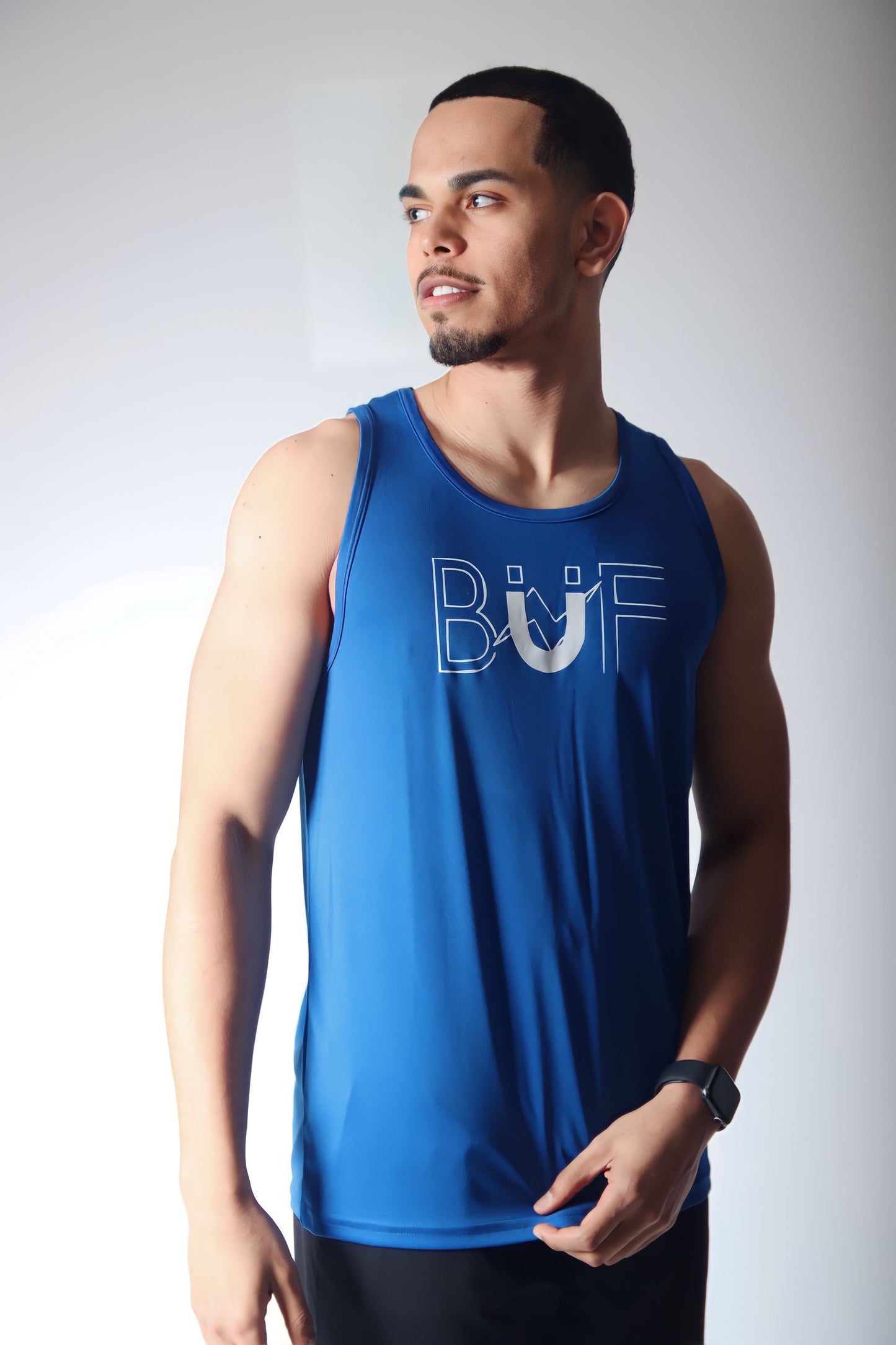 Men’s Royal Blue/White Performance Tank Top