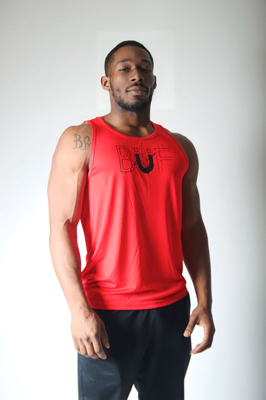 Men’s Red/Black Performance Tank Top